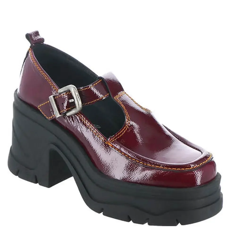 FREE PEOPLE Mayla Mary Jane Platform Heels Women’s Patent Leather 8.5 Raspberry